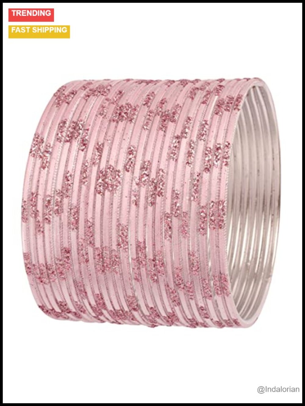 Indian Bollywood Rhinestone Bangle Set 24 Alloy Metal